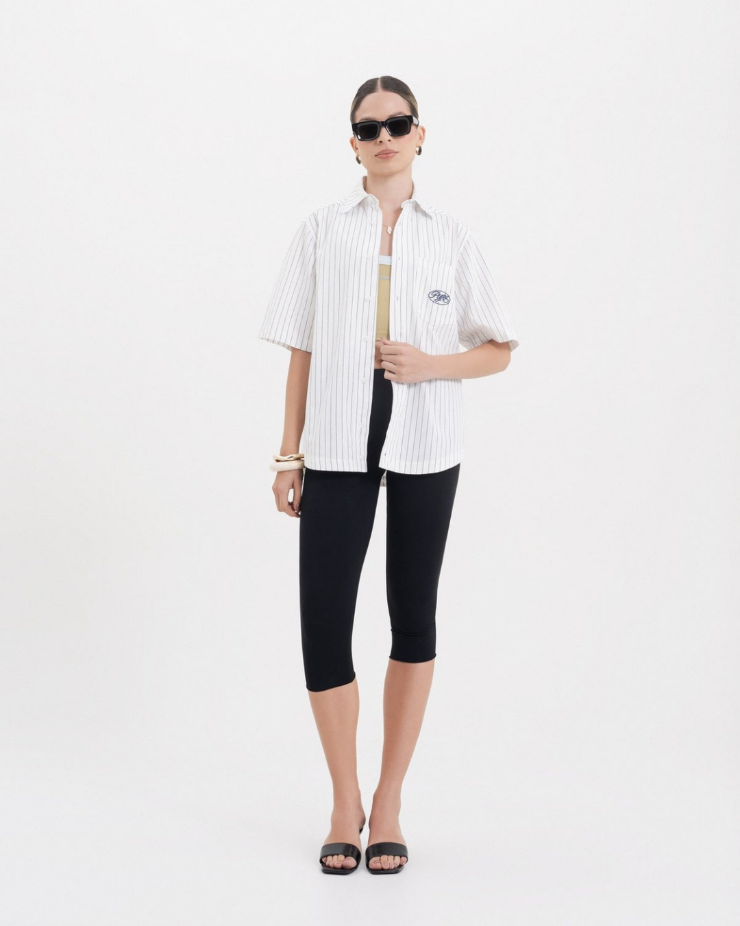 ACROSS THE LINES BUTTON SHIRT