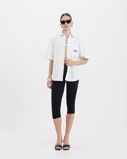 ACROSS THE LINES BUTTON SHIRT
