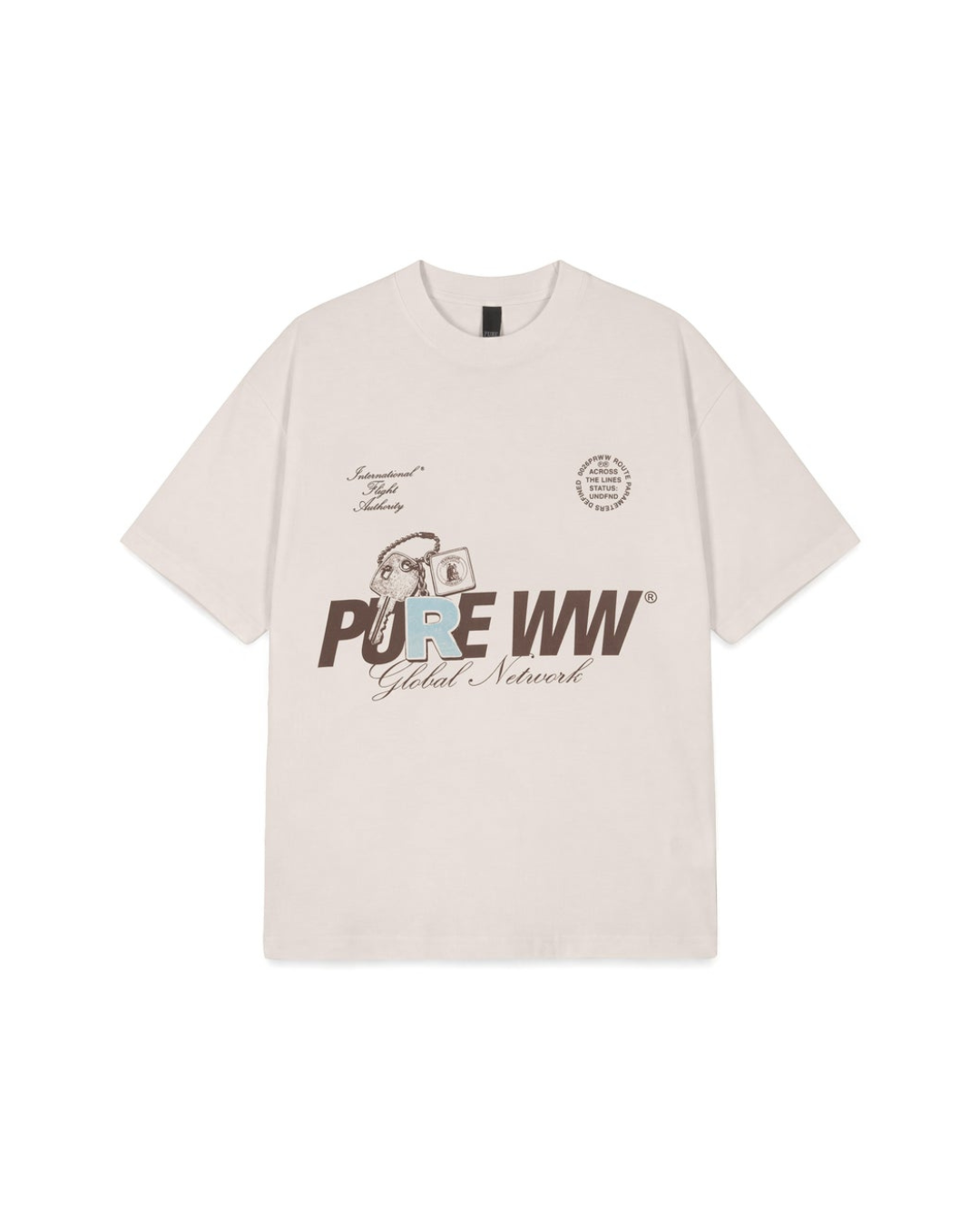 ACROSS THE LINES WHITE KEY T-SHIRT