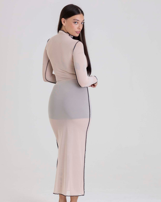 SNAKE MESH DRESS