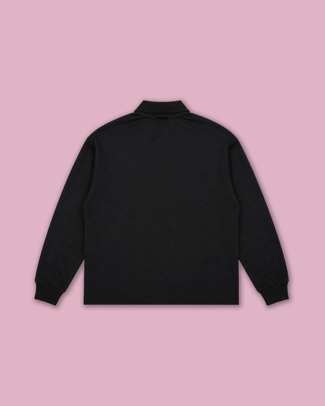 TRUST POLO SWEATER — BLACK