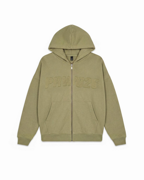 ACROSS THE LINES GREEN ZIP HOODIE