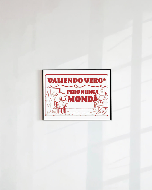 POSTAL VALIENDO VERG* PERO NUNCA MONDA (PAPEL 75GR)