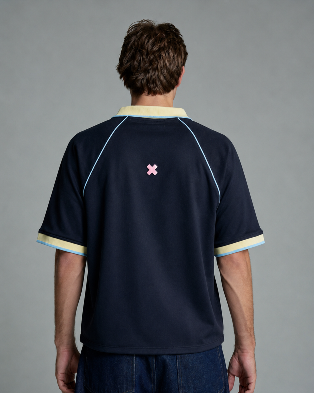 CAMISETA FUTBOLERA AZUL